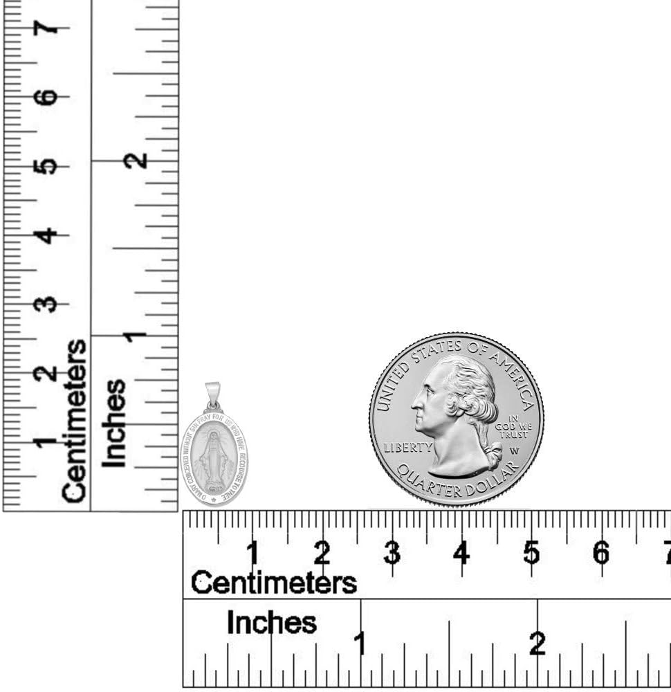 RP 14K Yellow Gold Virgin Mary Medal Necklace Pendant for Women & Men, Authentic & Pure 14K, Stunning Real 14 Karat Virgin Mary Pendant Only with Premium Jewelry Box, Handcrafted in the USA - Image 3