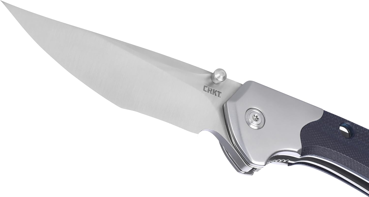 CRKT Orochi Everyday Carry Folding Knife with Liner Lock: 14C28N Steel Plain Edge Blade, G10 Handle, Pocket Clip, 5680