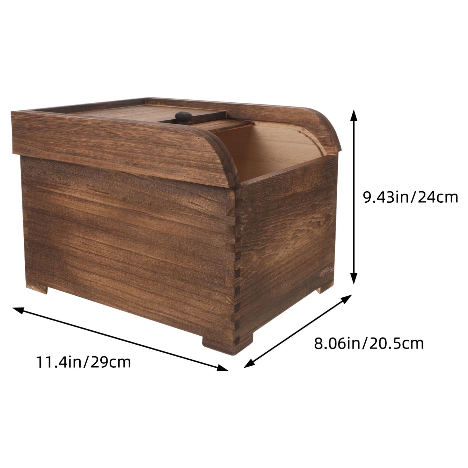PRETYZOOM Contenedor De Arroz De Madera Multifuncional Caja De Almacenamiento Hermética Para Alimentos Para Granos y Cereales Diseño Moderno y Resistente