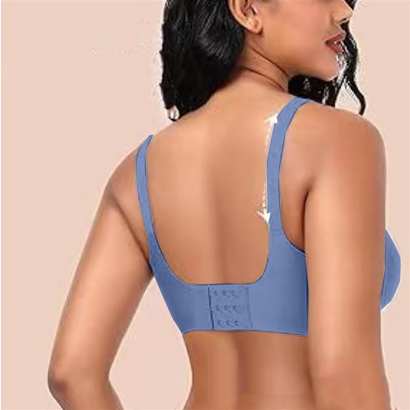 Biustonosze damskie UK Bezprzewodowy biustonosz push-up bez fiszbin podtrzymujący Podnieś Bezszwowe duże piersi Wyściełane Plus Size Sportowy komfort Biustonosze push-up z pełnym pokryciem Minimiser