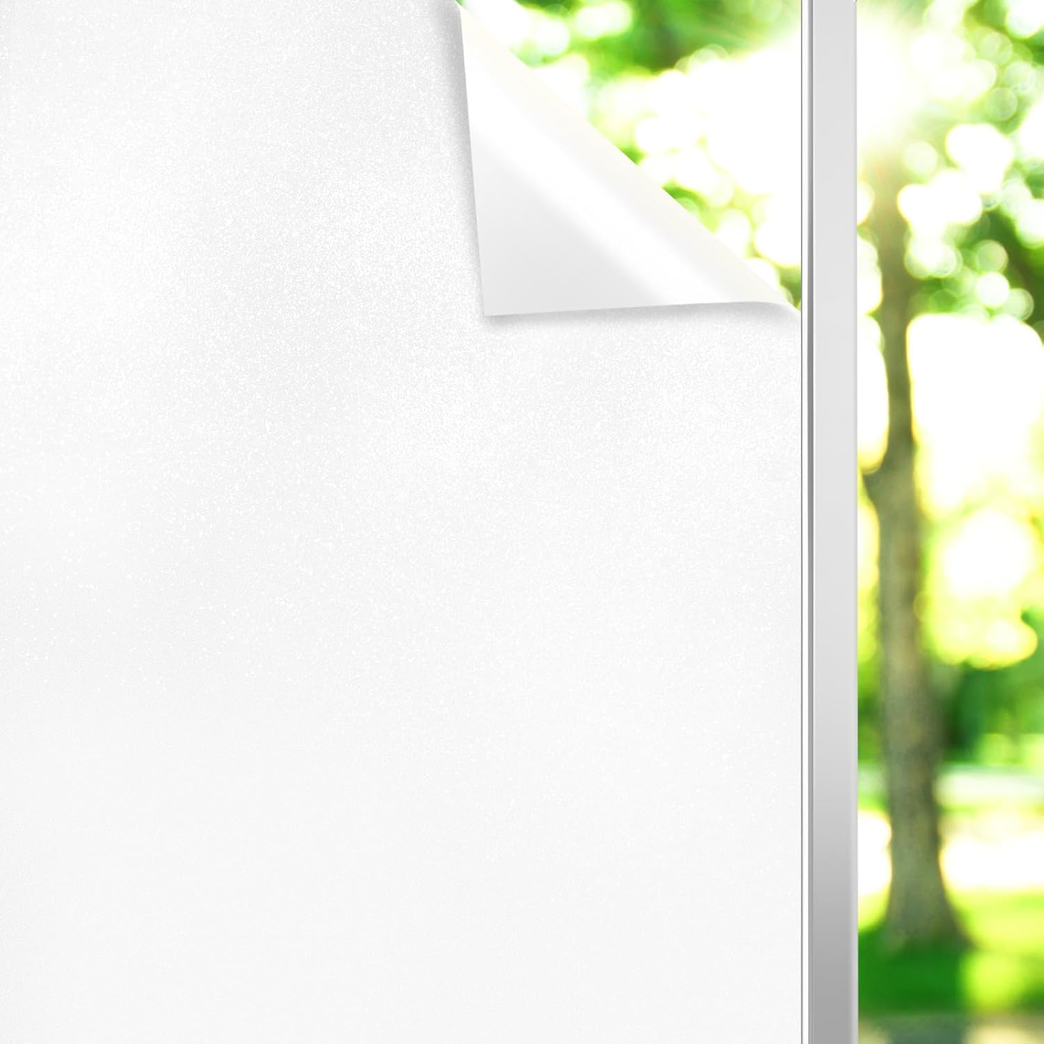 DIFIT Dekorative Fensteraufkleber, Sichtschutz, Selbstklebende Folie, transparent, mit statischer Elektrizität, Mattiert, Hitzeregulierung und Anti-UV, Vinyl für