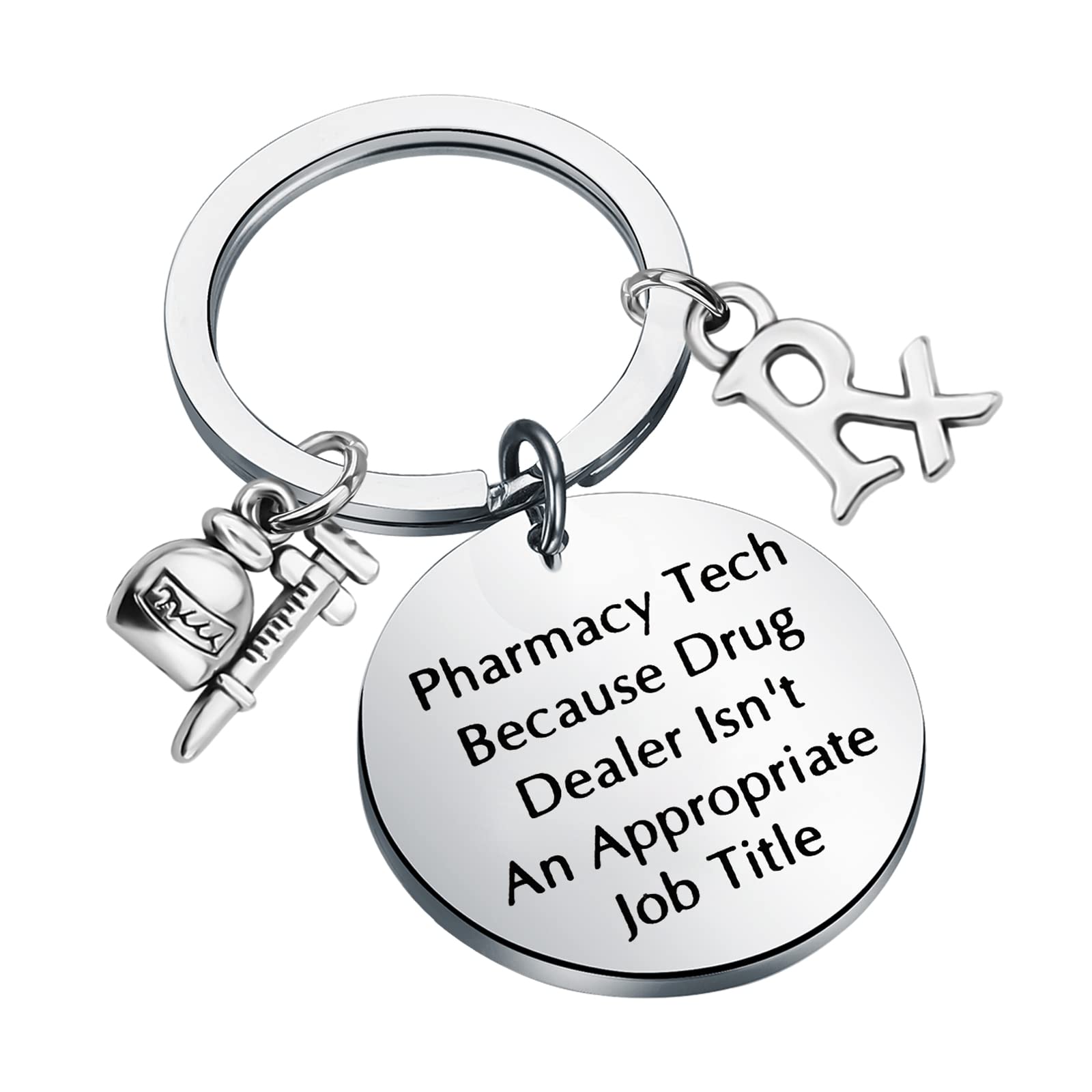 FOTAP Pharmacy Tech Drug Dealer Isn't Appropriate Keychain - Pharmacy Student & Future Pharmacist Gift - Lab Week Gift