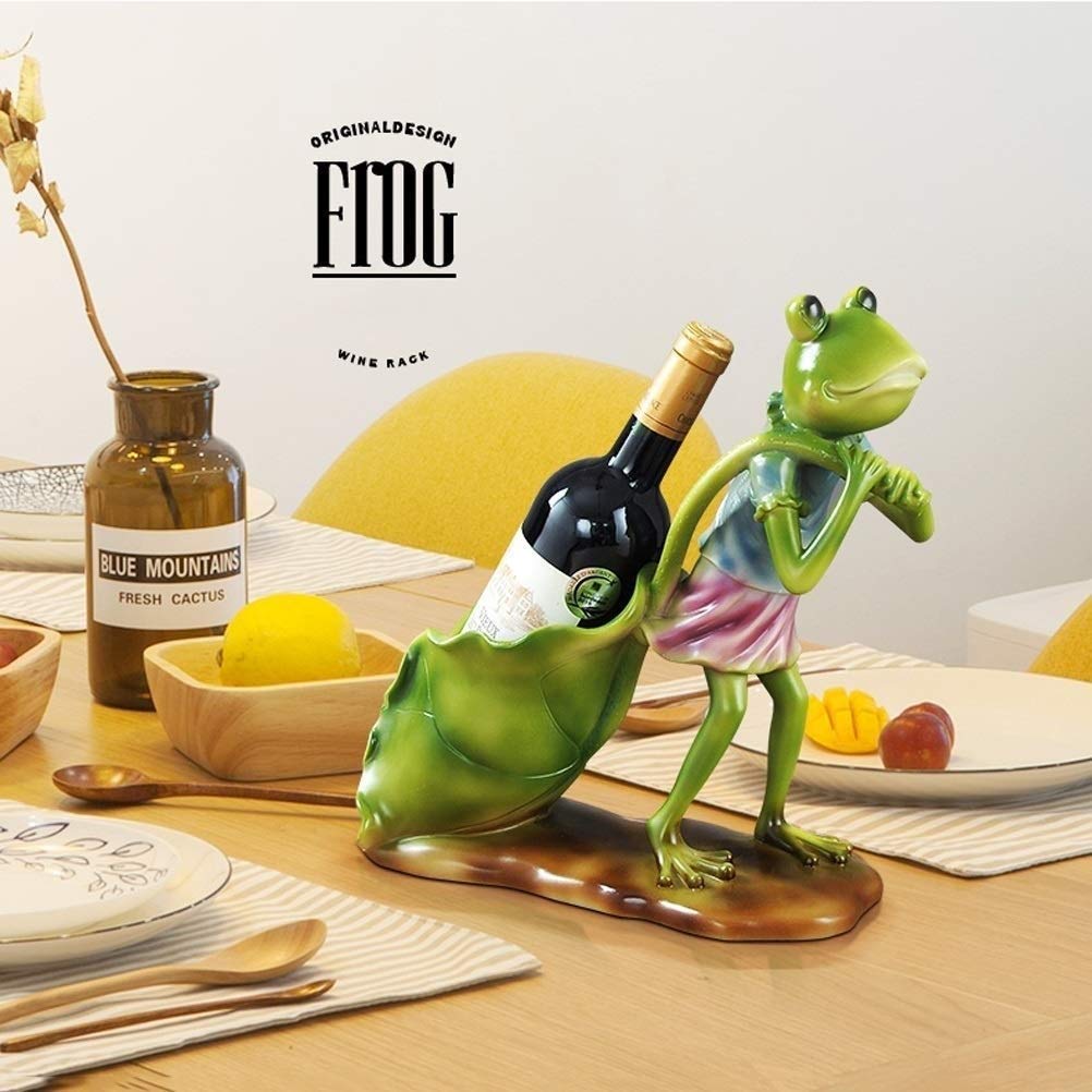 Amazon｜ワインホルダー カエルデスクトップの装飾カエルのワイン