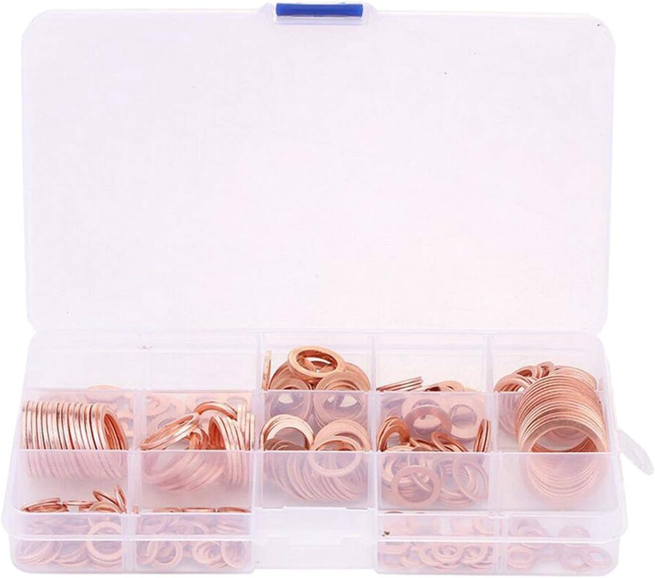 VNE 280pcs/set of Flat Gaskets, Copper Gaskets, Kit Flat Ring Seal Kit M5 M6 M8 M10 M12 M14 M16 M20 General Maintenance