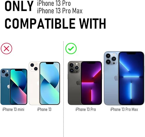 Miniatura 2 de Suoman Paquete de 3 protectores de lente de cámara para iPhone 13 Pro de 6.1 pulgadas13 Pro Max de 6.7 pulgadas, película de vidrio templado de