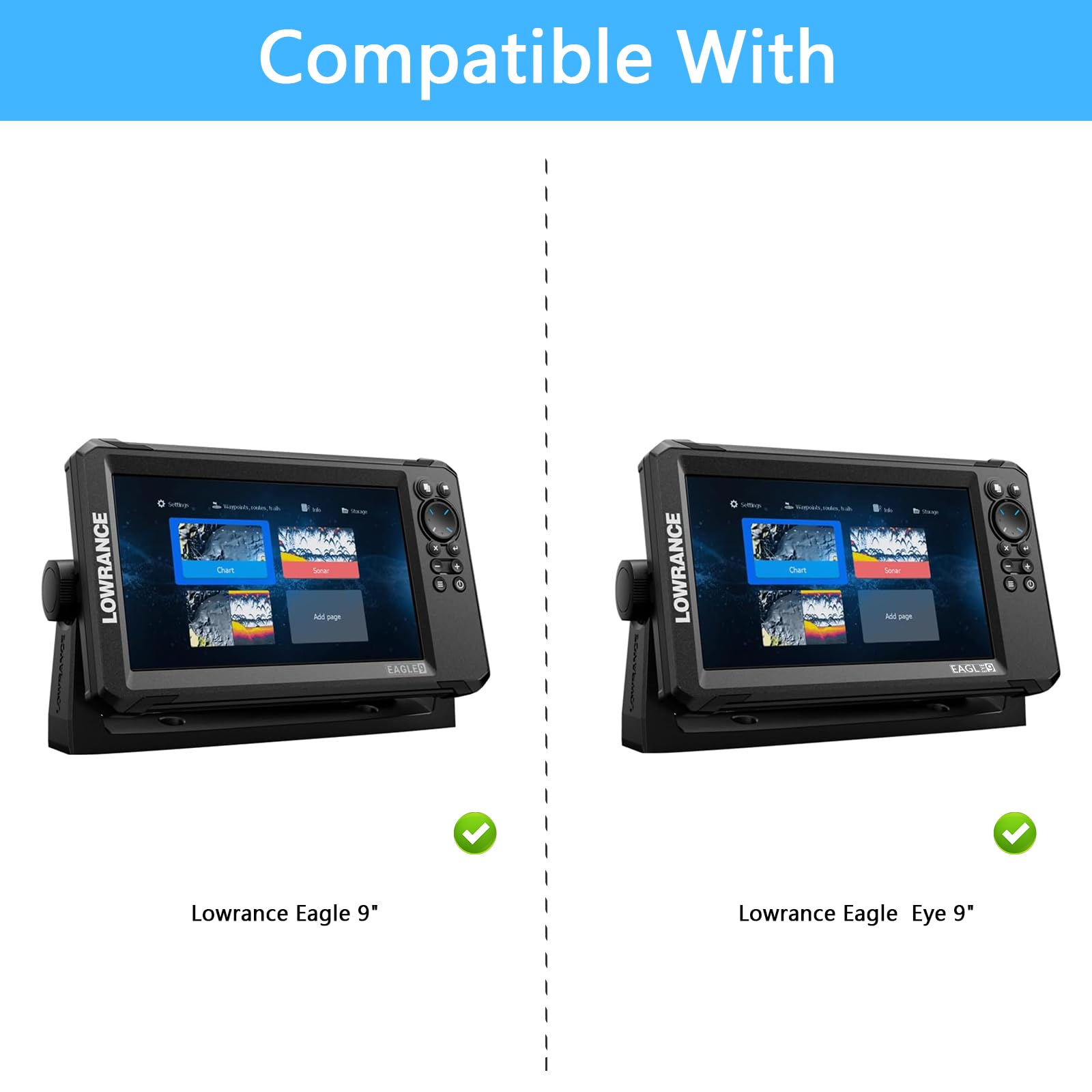 Fish Finder Silikon-Schutzhülle und Sonnenabdeckung für Lowrance Eagle Eye 22,9 cm und Lowrance Eagle 22,9 cm, vollständige Abdeckung, kratzfest, rutschfest, Schwarz