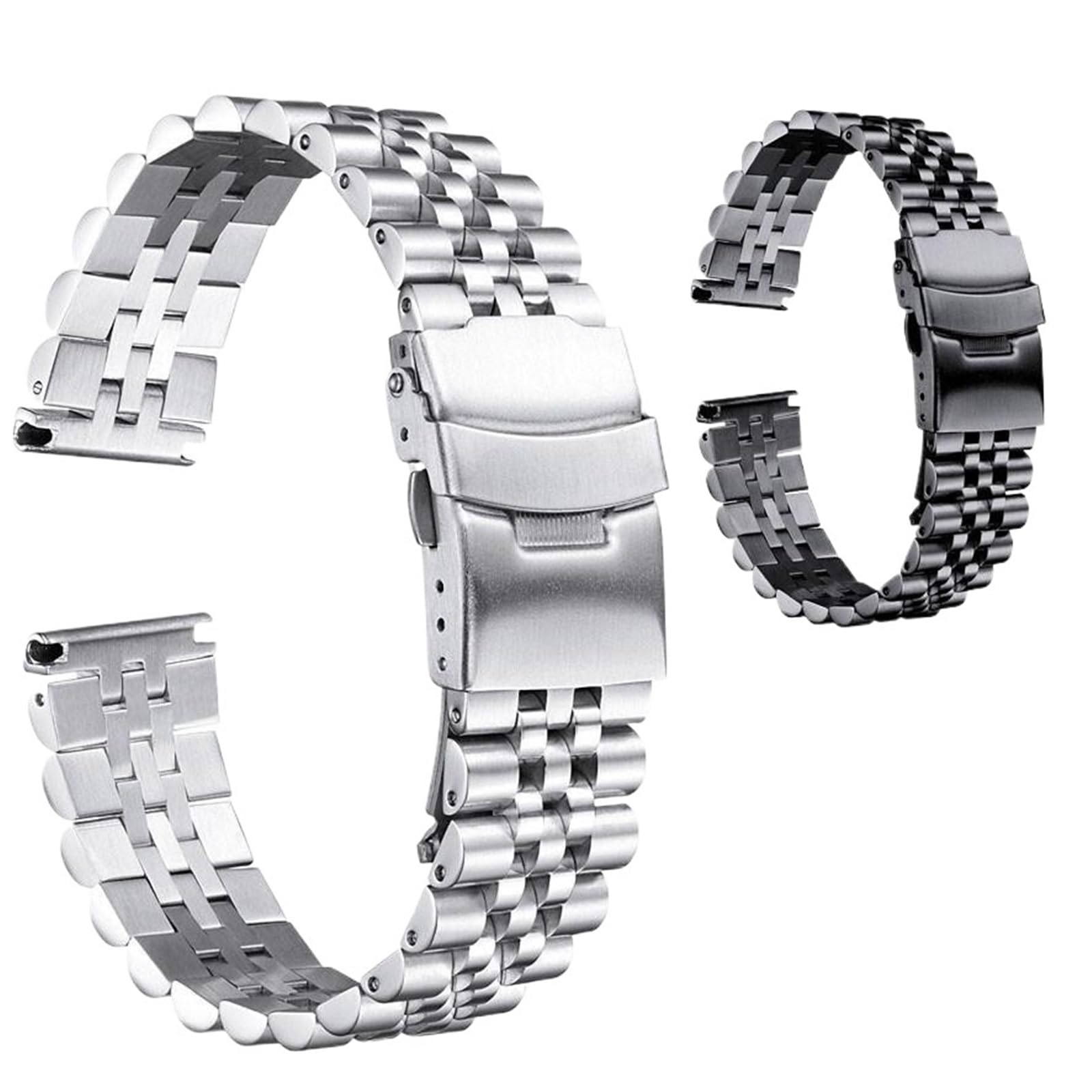Correa de Reloj de Acero Inoxidable, Banda de Metal, Pulsera de Repuesto Universal de liberación rápida for Hombres y Mujeres