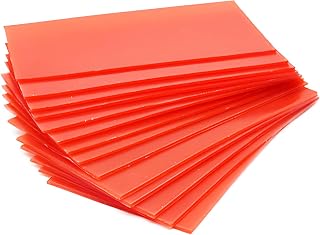 Dental Base Plate Wax 20pcs Red Denture Base Plate Casting Modling Wax Sheet, Dental Denture Materials for Modeling Filling Lab Dentist Auxiliary Material