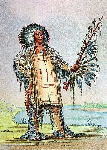 Peinture sur Toile Ha Na Tah Muah d'Art George Catlin aux Finitions Premium 60x90
