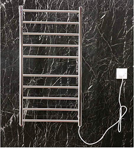 Calentador de toallas eléctrico de pared de acero inoxidable 304 para baño