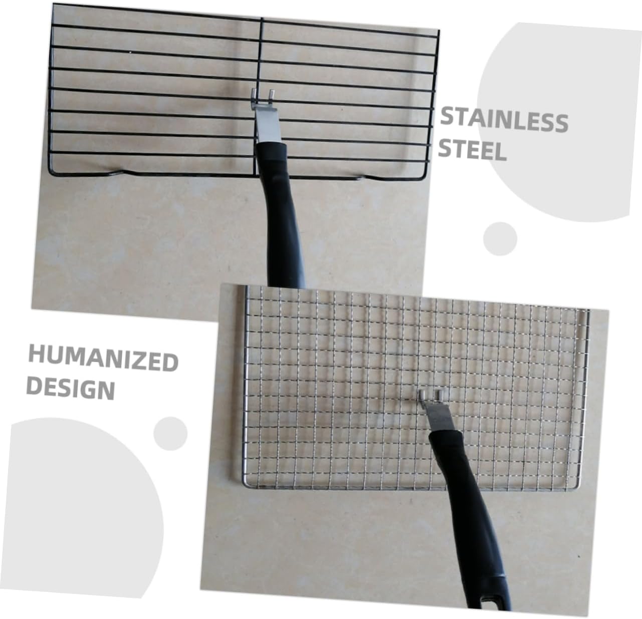 3Pcs Stainless Steel Grill Plate Lifters with Black Handle