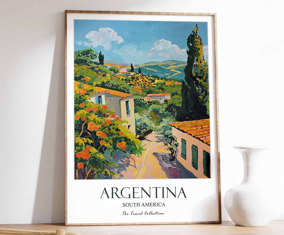 Poster sur toile A0 de voyage style affiche vintage Argentine