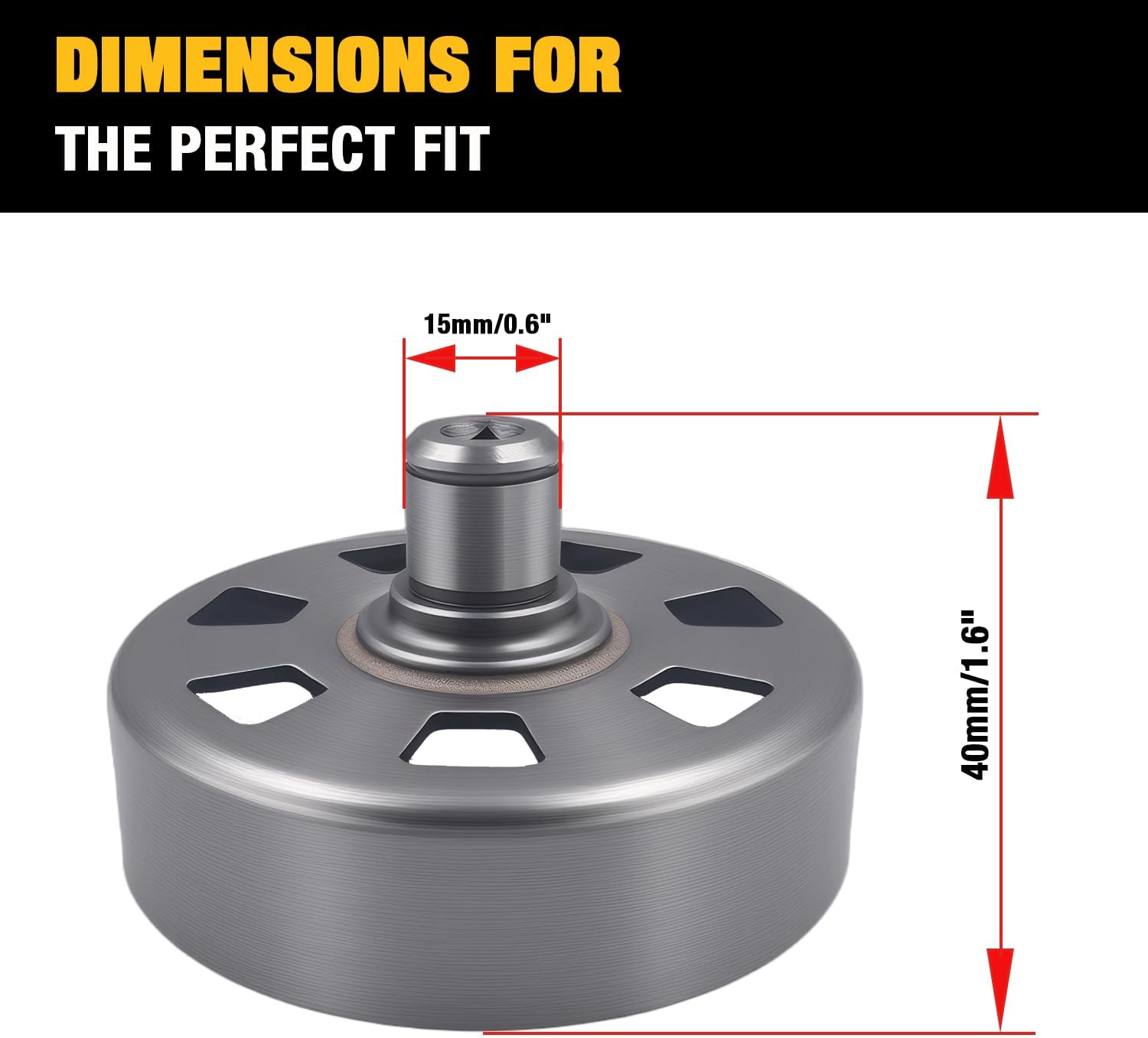 Clutch Drum Replace 4147-160-2903 Compatible with Stihl FS240 FS240C FS240R FS240RC FS260 FS260C FS260R FS260RC FS460C FS460RC Brushcutter & Trimmer