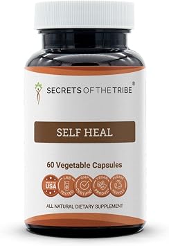 Secrets of the Tribe Self Heal 60 Capsules, Made with Vegetable Capsules and Self Heal Heal All, Prunella Vulgaris Dried Herb 60 Capsules
