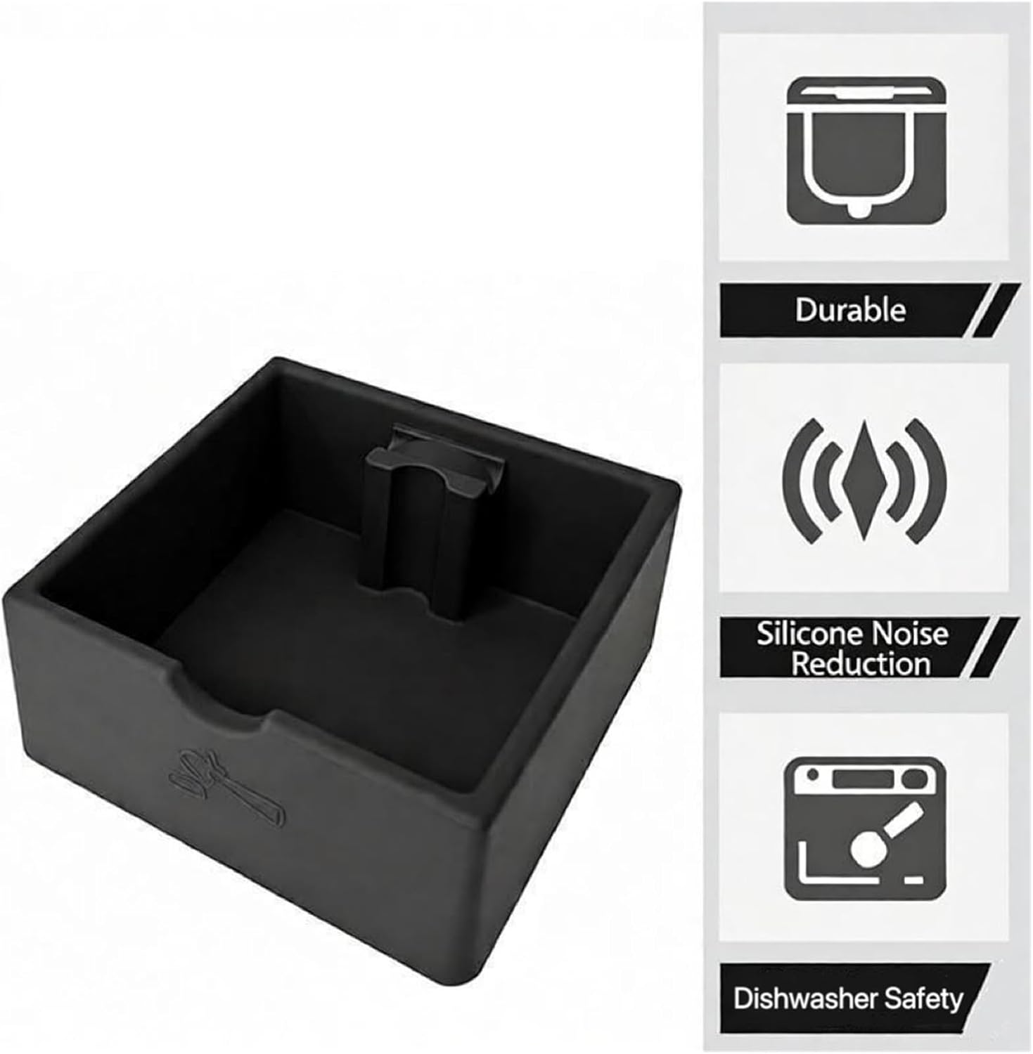 Espresso Knock Box For Coffee Grounds, Barista Tool For Better Manipulation - Black Espresso Machine Coffee Puck Dispos