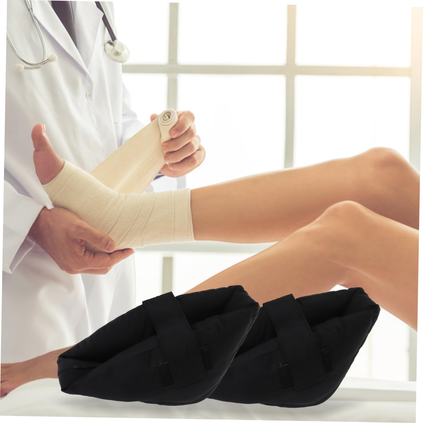 KOMBIUDA Cuscino Per Talloni Cellulosa e Tc Protettore Per Piedi Per Uso Domestico e Ospedale Supporto e Comfort Per Prevenire Piaghe Da Decubito Lavabile in Lavatrice