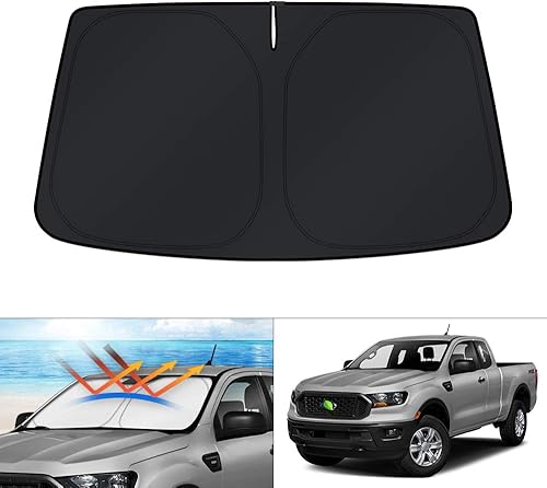 Miniatura 149 de KUST Parasol para parabrisas para BMW X5 2014 2015 2016 2017 2018, accesorios de ajuste personalizado, protector de visera solar plegable, bloquea