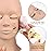 LASHVIEW Lash Mannequin Head , with 4 Pairs Replaced Eyelids Practice, Makeup Soft-Touch Rubber, Natural Skin Color