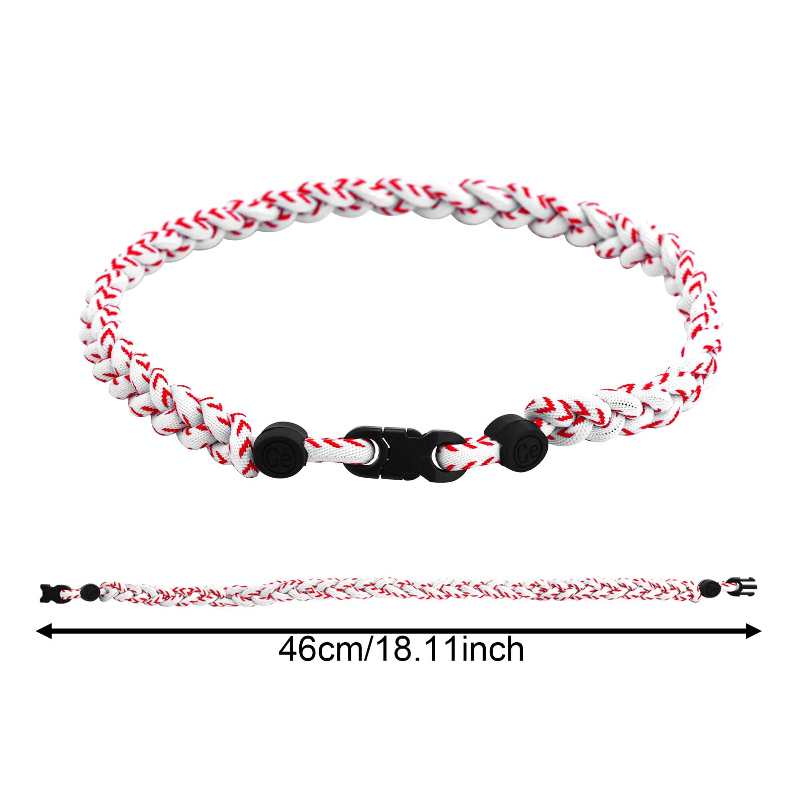 Mikovivi 3pz Collana Uomo Baseball, Poliestere Intrecciata Collana Sportiva con Colori Diversi Scegliere Accessori Sportivi di Squadra Alla Moda Tifosi Calcio Basket