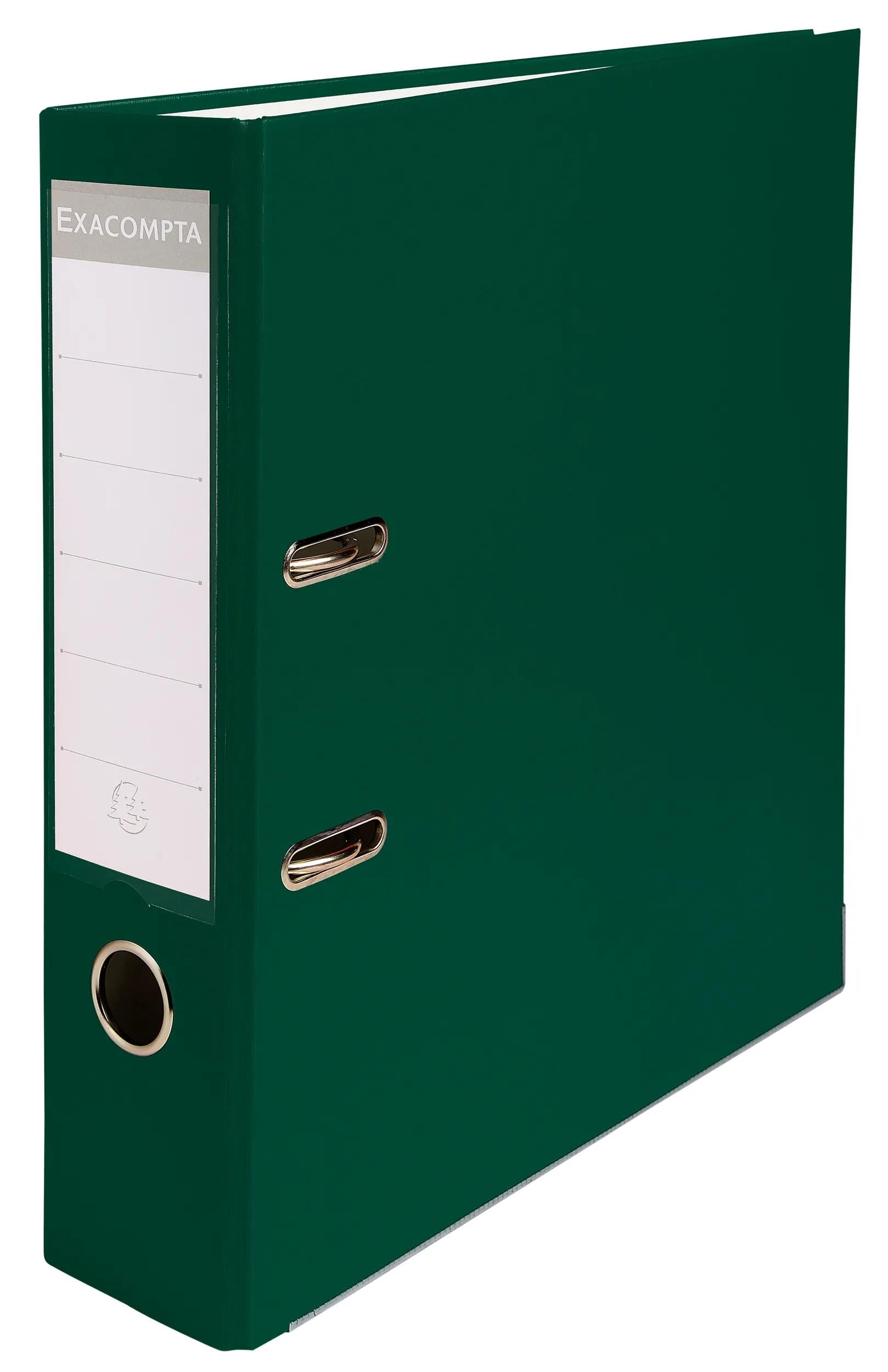 Exacompta - Réf. 918405B - Carton de 20 classeurs à levier A4 - Dos 80 mm - Mécanique 80 mm - Dimensions extérieures : 32x29 cm - Format à classer A4 - Vert