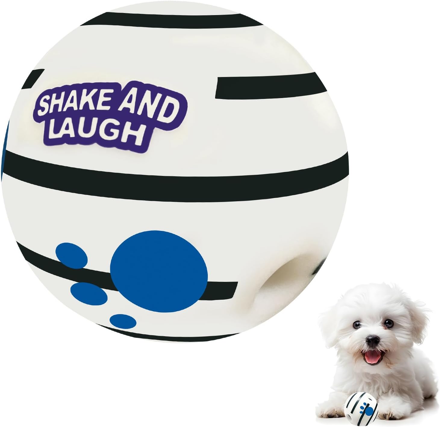 Glow in The Dark Dog Toys Ball, Interactive Dog Ball, Shaking with Gibbering Sound, XS, 7 cm