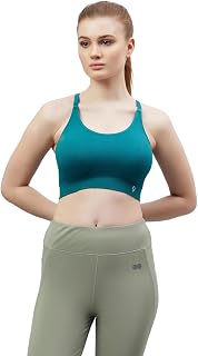 C9 Airwear Women`s Rib Cross Back Full Coverage Removable Pads Sports Bra Price In India