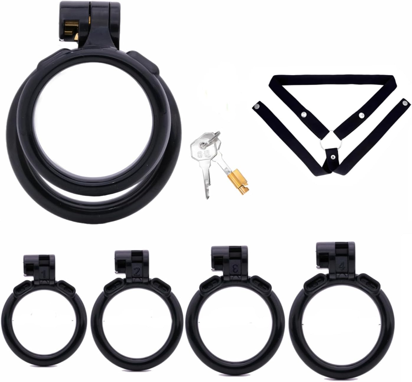 Lightweight Sissy Chastity Cage Devices Small Cock Cage Penis Bondage for Men Sex Toys Use Elasticity Belt to Prevent Erection Improve Your Sex Life SM Games (C2)