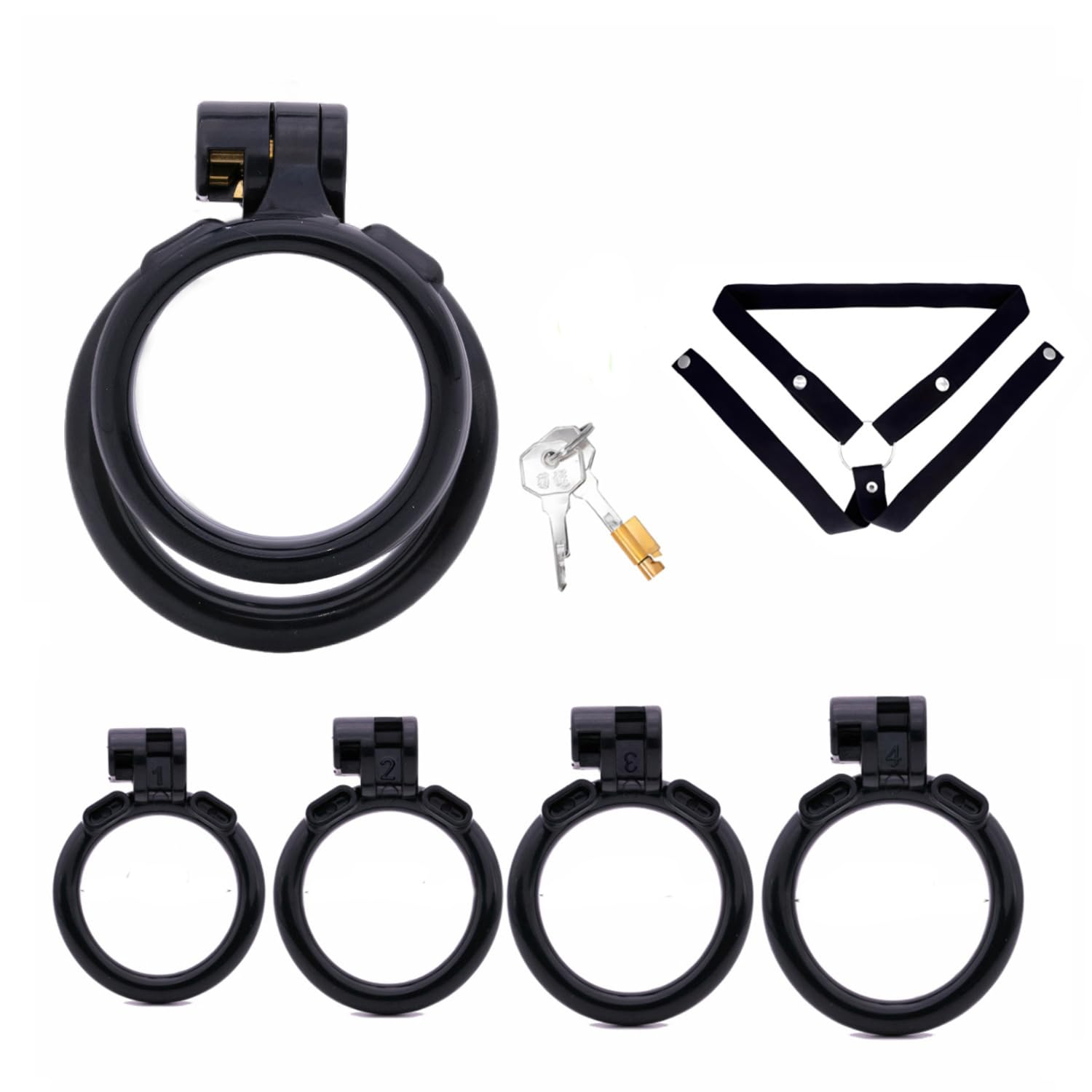 Lightweight Sissy Chastity Cage Devices Small Cock Cage Penis Bondage for Men Sex Toys Use Elasticity Belt to Prevent Erection Improve Your Sex Life SM Games (C2)