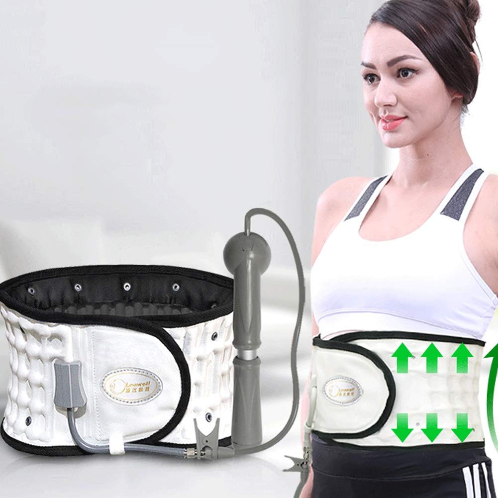 Neumático Soporte Lumbar Cinturón,Masaje Auto-Calentamiento Terapia Magnética para Dolor Alivio Y Lesión Hombres Mujer
