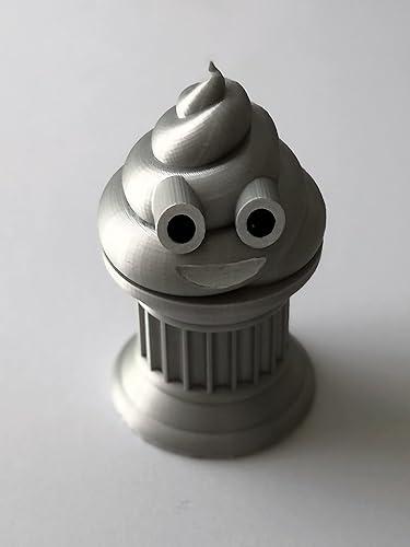 Miniatura 4 de Trofeo Emoji Poop  6 pulgadas de alto  Con un emoji sólido de caca en un pilar con ojos y boca pintados  Premio o regalo perfecto  Hecho a mano con