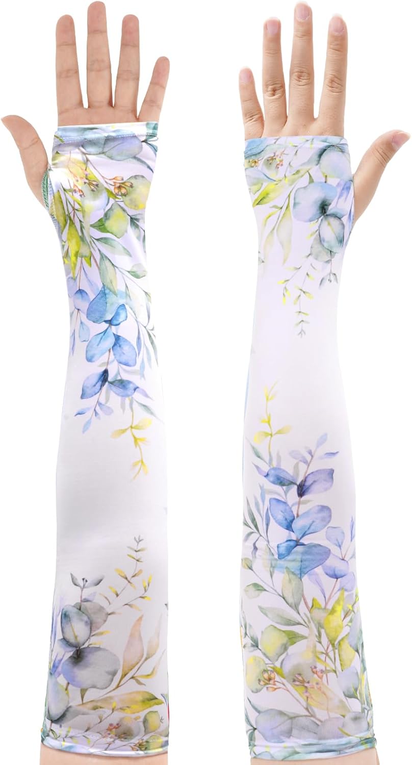 Gardening Sleeves for Women Sun Protection Cooling Arm Cooling Sleeves for Gardening Thorn Proof Garden with Thumb Hole