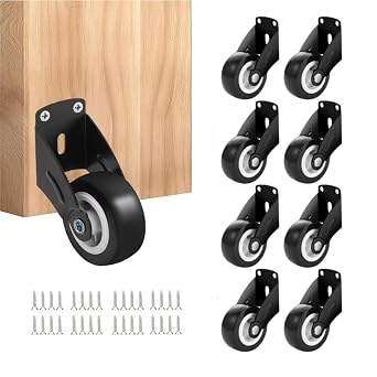 Small Gate Wheel 2inch-8pcs, Anti-Sag Door Bottom Support Wheels