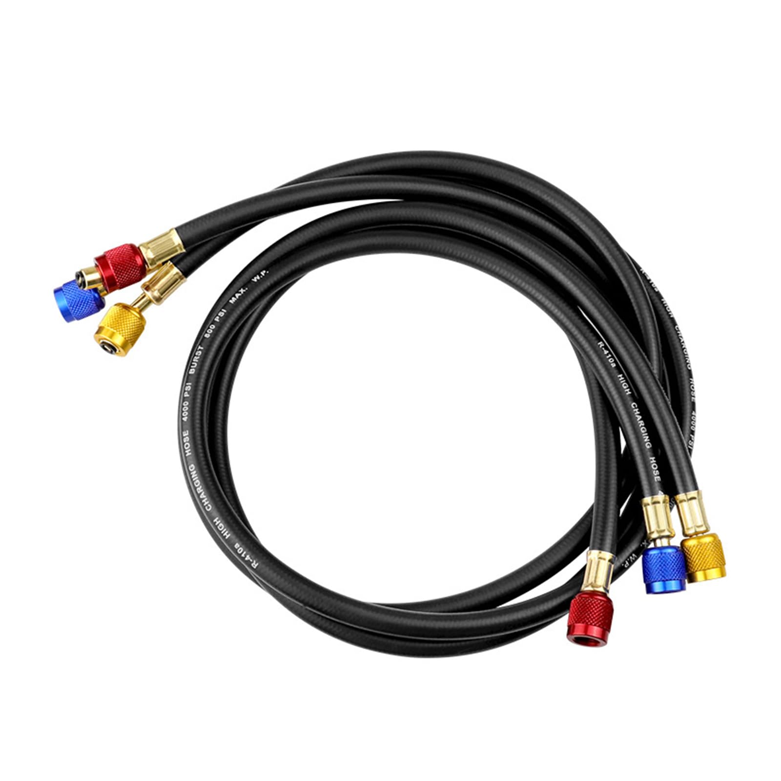 oringnat HVAC Manifolds Gauges Hose Set, Refrigerants Charging Hoses with Tension Hose for R134A R410A R22