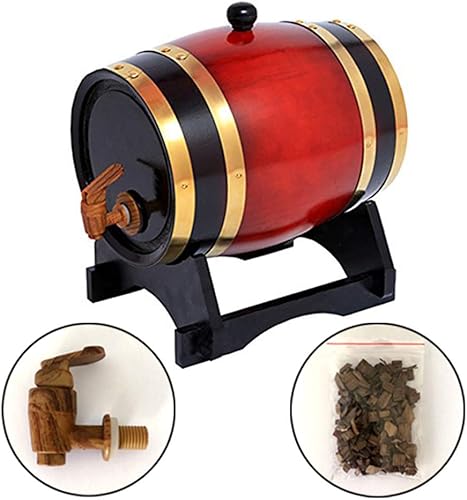 Miniatura 9 de Barril de whisky de 1,5 L, dispensador de barril de vino para el hogar, barriles de envejecimiento de roble para vino, licores, cerveza y licor (con