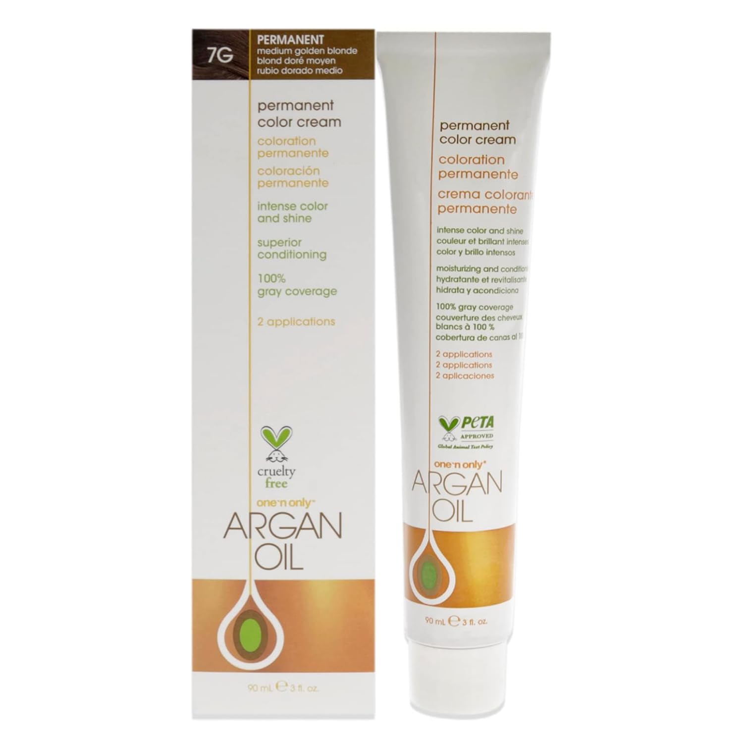 One 'n Only Permanent Hair Color & Dye, 7G Medium Golden Blonde, 3 oz