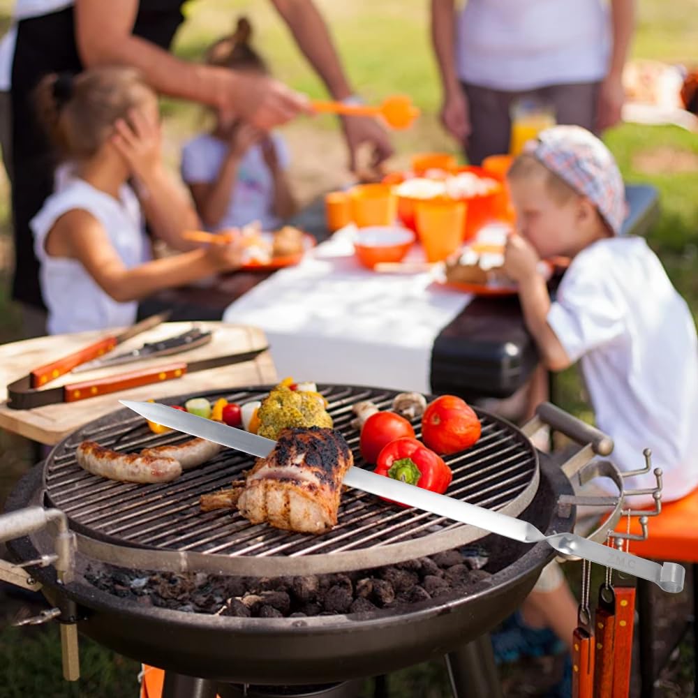 Brocheta De Barbacoa De Acero Inoxidable Con Mango De Madera | Cuotas