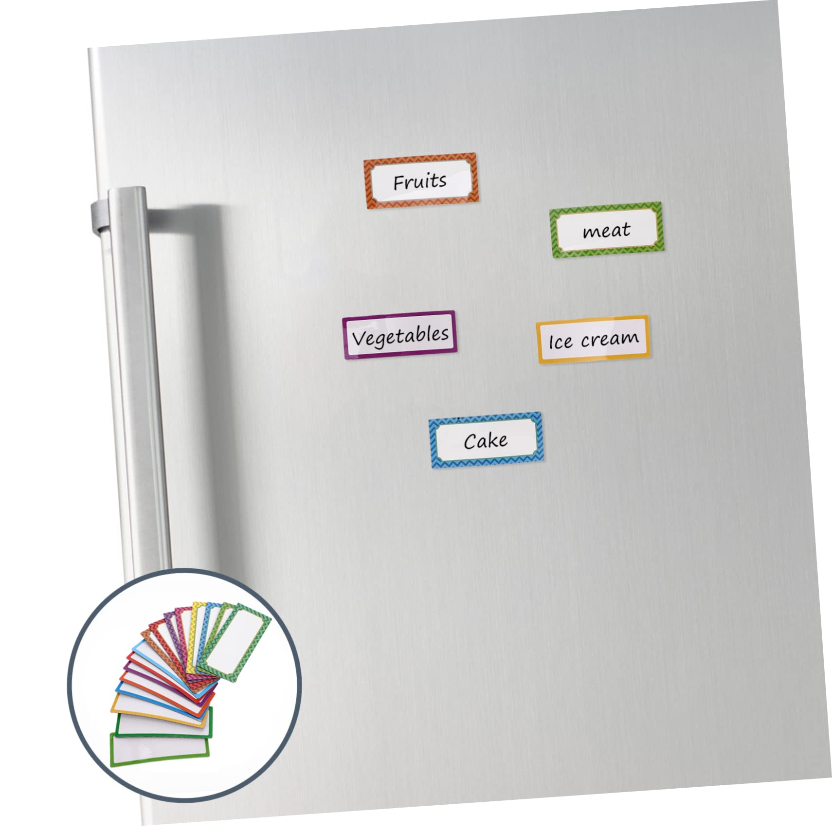 DOITOOL 5 Sätze Magnetische Namensschilder Set Wiederbeschreibbare Etiketten Mit Buntem Design Für Whiteboard Kühlschrank Und Vielseitige Namensetiketten Für Büro Schule Und 16 Stück * 5