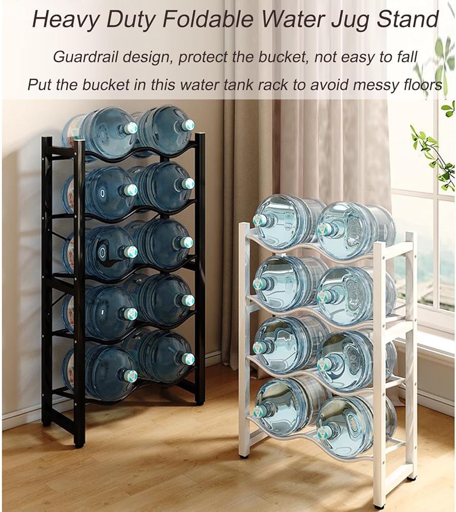 Soporte Resistente para Botellas de Agua, Apto para dispensadores y enfriadores de Agua (5 Soportes N), Ideal para el hogar y la Oficina.