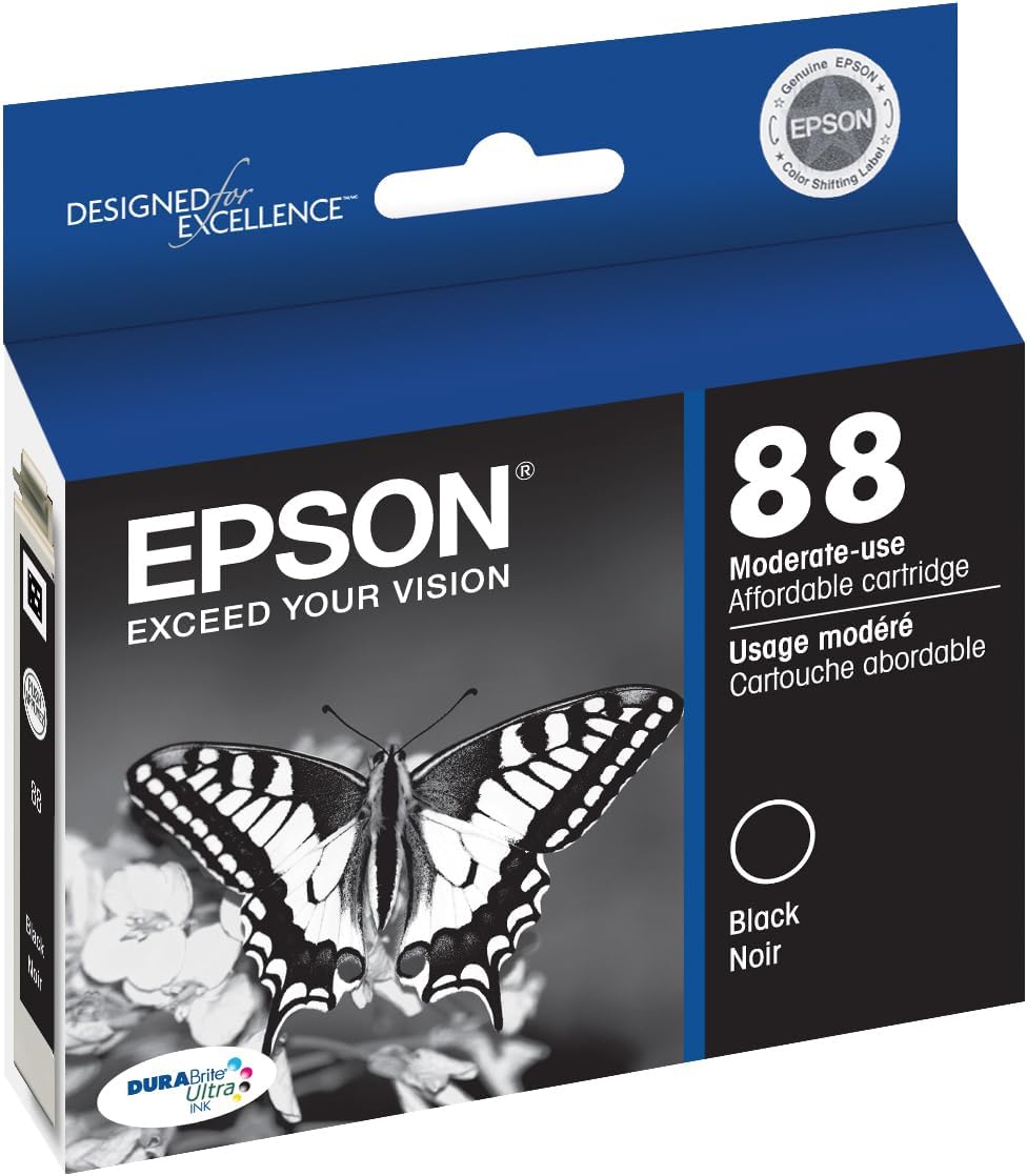 Epson 88 DURABrite Ultra Ink Black Cartridge ForCX-4400, 4450, 7400, 7450 ; N-10, 11; NX-100, 105, 110, 115, 200, 215, 300, 305, 400, 415 image 2