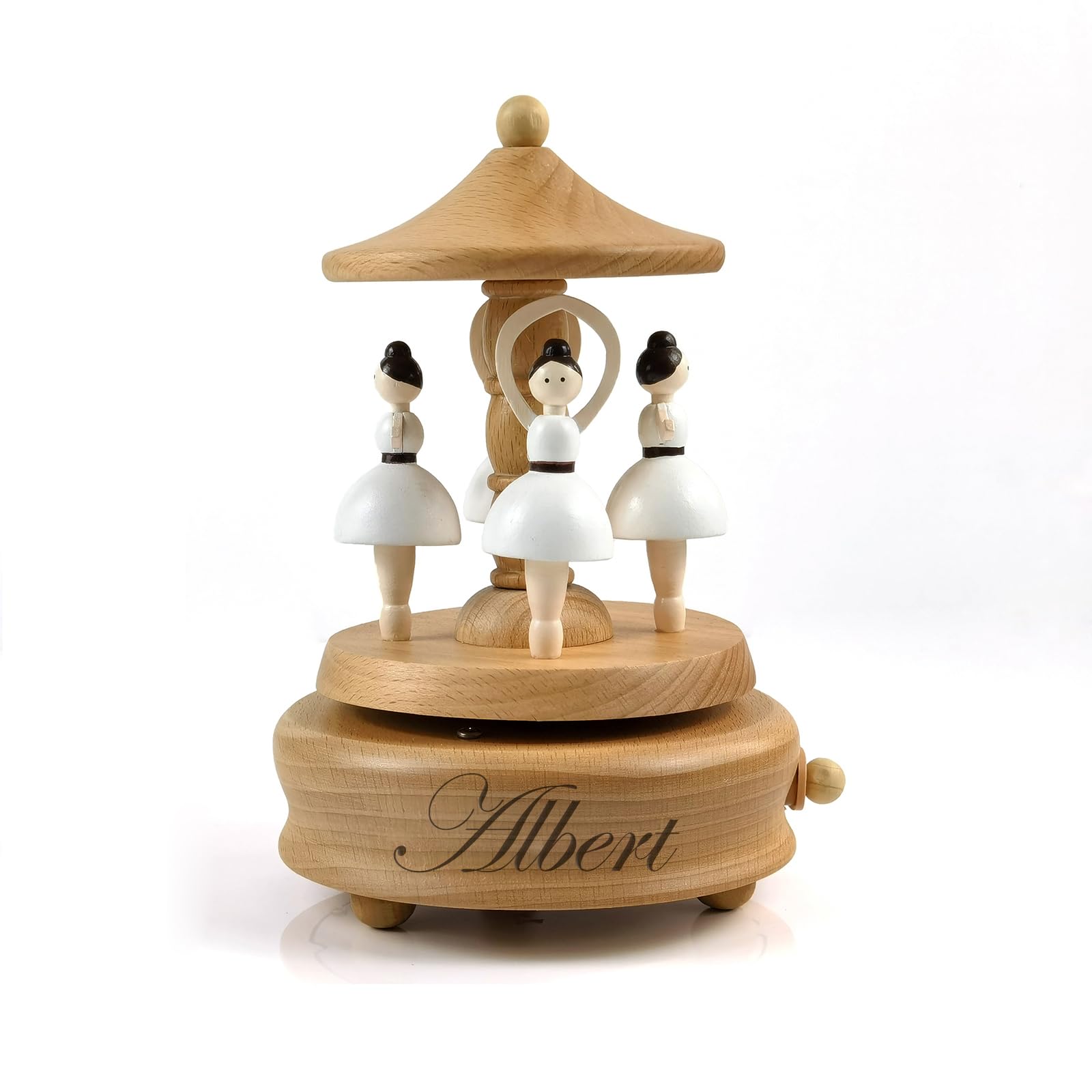 Wooden Ballerina Music Box - A Personalized Gift for Your Daughter, Granddaughter or Grandson - Perfect for Birthdays, Anniversaries and Christmas (Includes Free Customization)