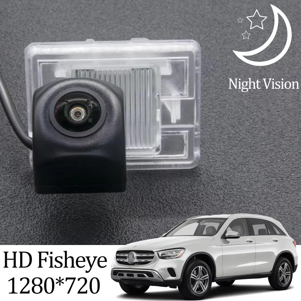 Zamiennik dla Benz dla GLC-Class X253 2015 2016 2017 2018 2019 HD 1280 * 720 kamera cofania z rybie oko kamera cofania kamera cofania (Cam 5-krotnie bezprzewodowa) (Cam 4.3 składane przewody