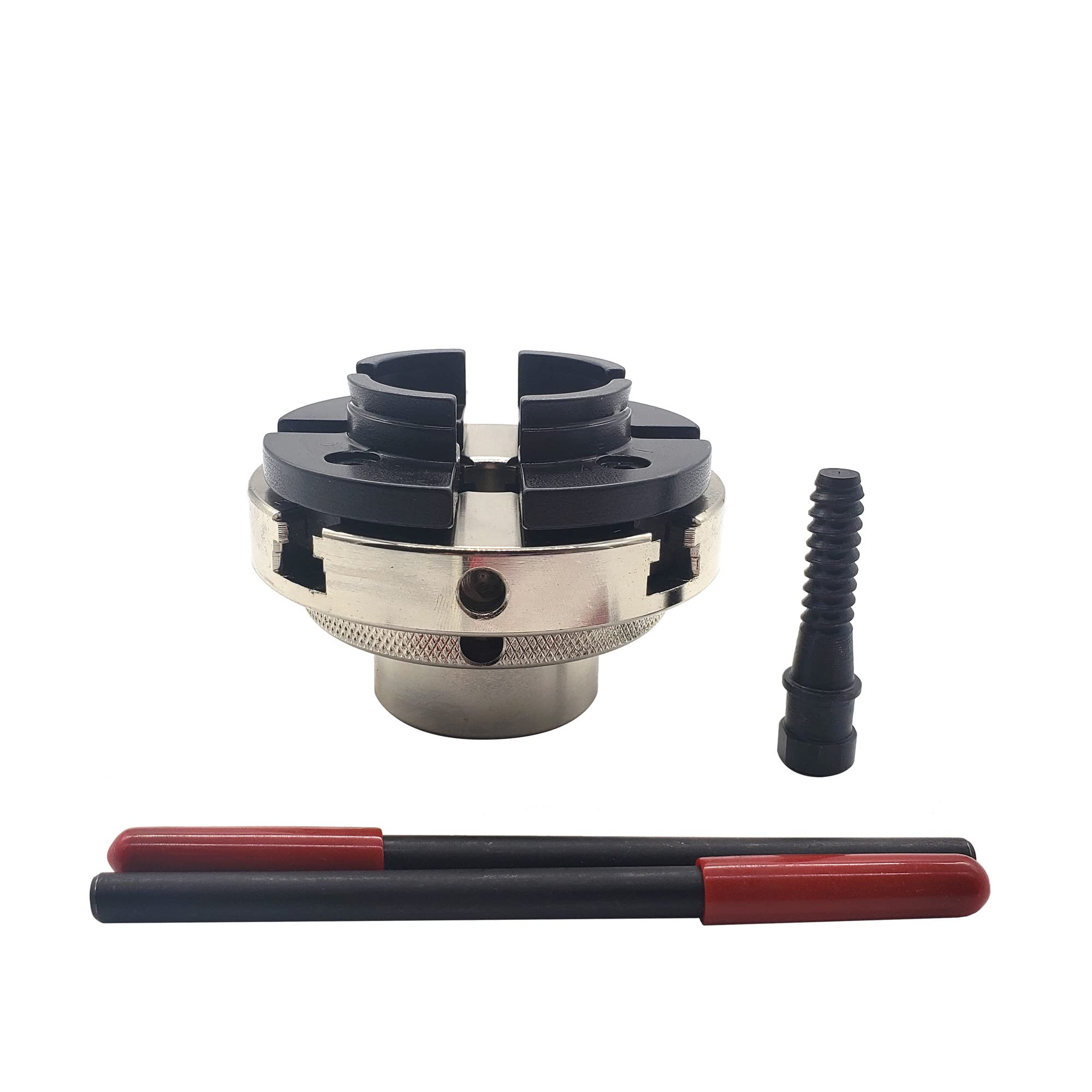 Uchwyt tokarski, 4 "cal / 100 mm 4-szczękowy samokasterujący doceniający uchwyt tokarki, mini CNC do obróbki drewna uchwyty, części, akcesoria(Thread 1 inch 8TPI)