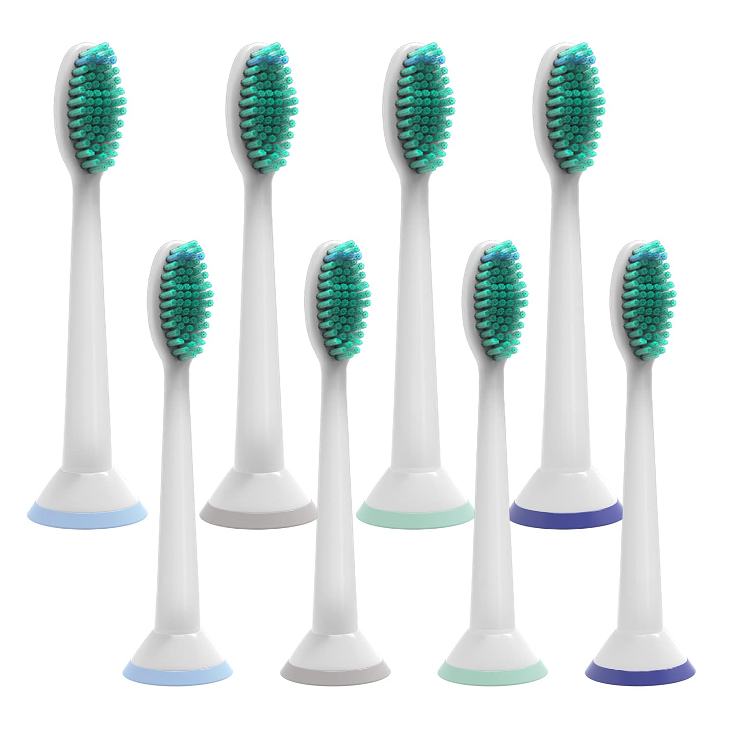 HISOPHIA Replacement Toothbrush Heads, 8 Pack Compatible with All Snap-on Philips Sonicare Electric Toothbrushes, Fits for HX3/6/9 Series