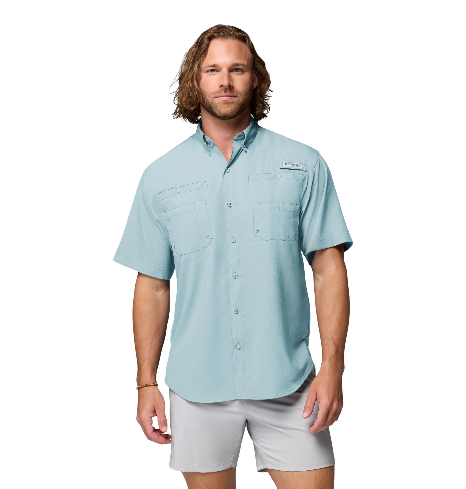 Columbia Men's Tamiami II Short Sleeve Shirt, Crushed Blue, 2X Big