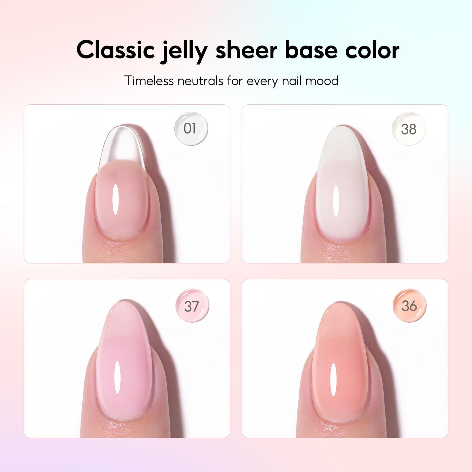 COSCELIA Gel Extensión de Uñas Kit, 4 * 16ml Poly Nail Gel Para Uñas Con Lampara Uñas y Slip Solution,Base Top Coat y Molde para uñas,Uñas Poligel Kit Completo para DIY — view 2