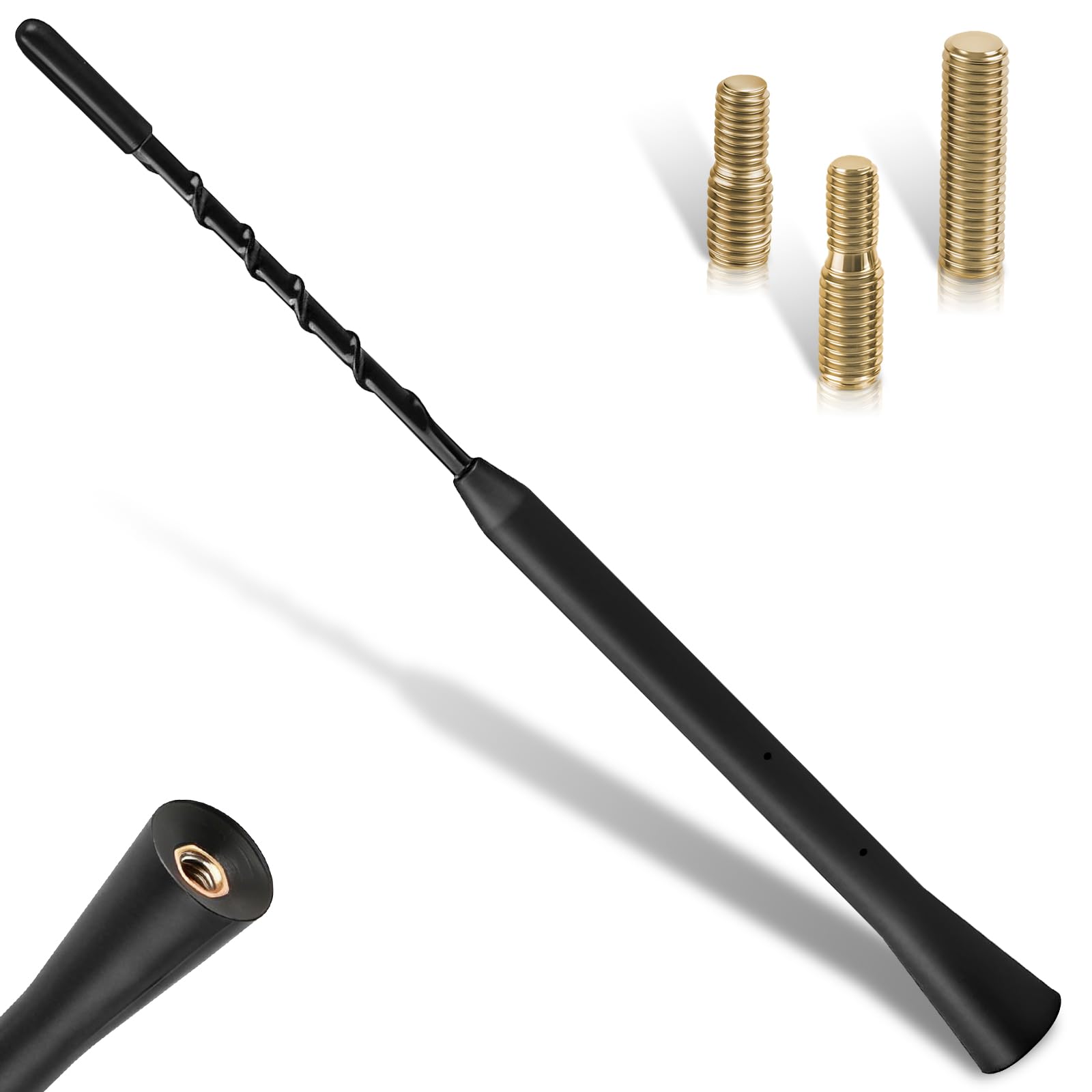 Car Aerial, Universal Antenna Replacement, AM/FM/DAB Roof Car Radio dab Aerial Mast, Radio Car Signal Booster Rod Car Antenna for Vehicles, Screws M4 M5 M6，23cm/9 inch Long