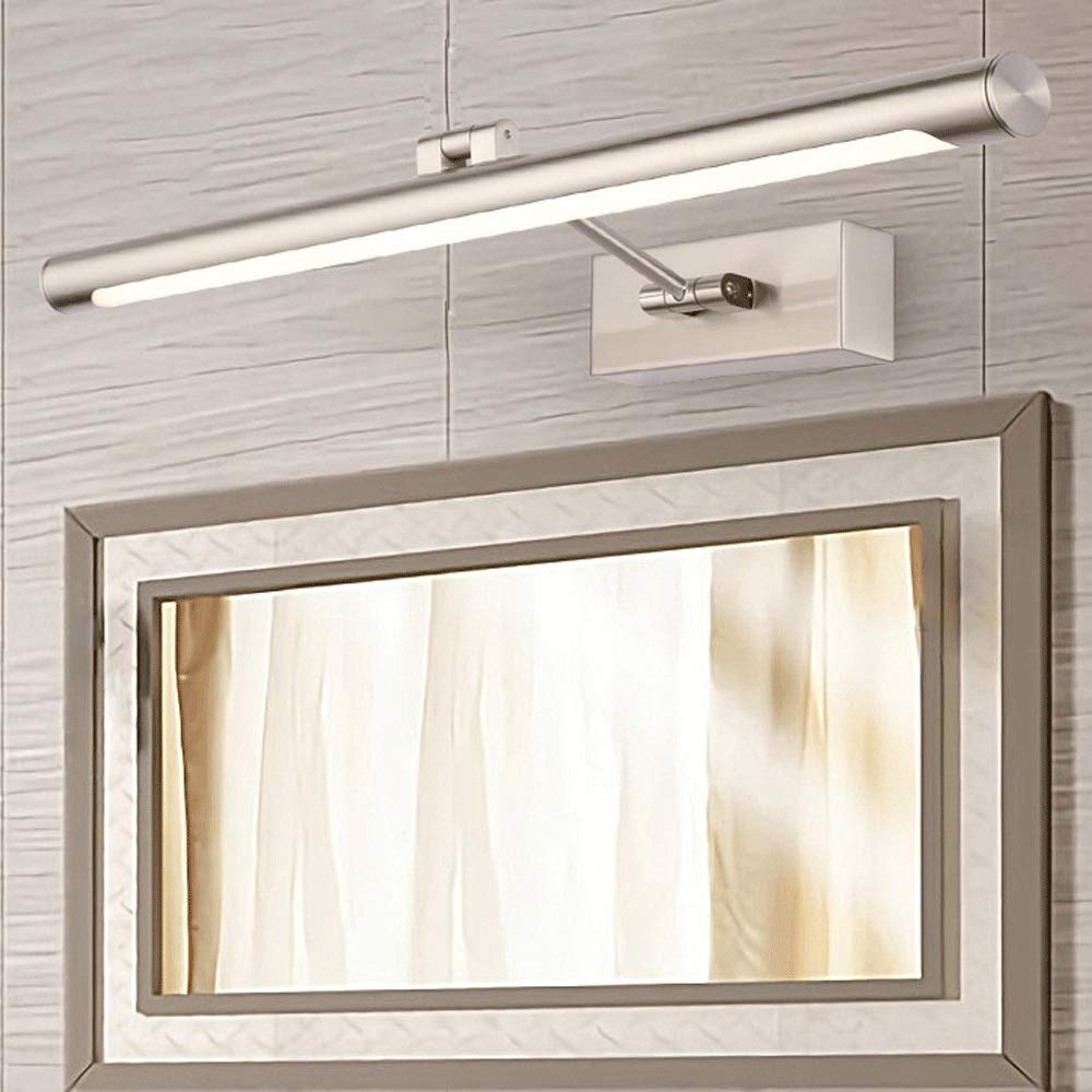 Moderne LED-Spiegel-Frontleuchte, um 180° drehbare Badezimmerspiegellampe, Rahmen-Bilderleuchte, Antibeschlag-Waschraumlampe, Leuchte für Badezimmer, 9 W, 42 cm [Energieklasse A+]