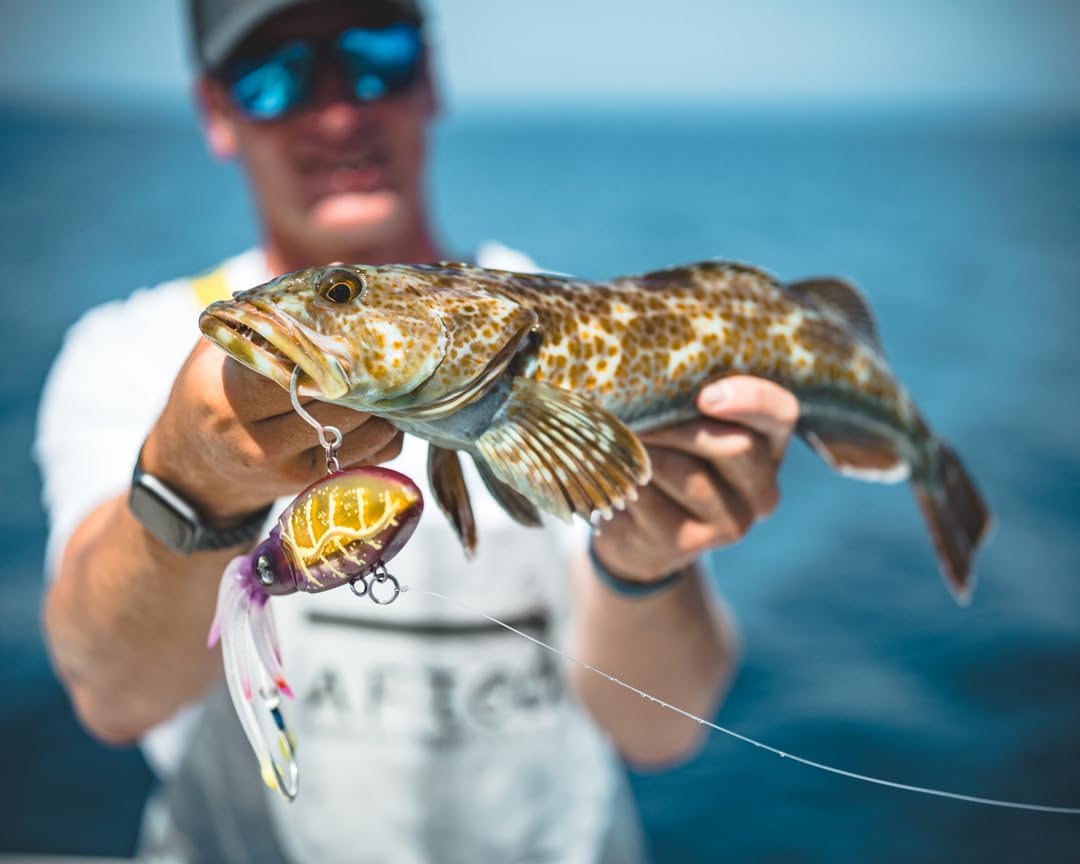 Nomad Design Squidtrex Patented Vibrating Fishing Lure - Scent Added TPE Soft Plastic Lure for Saltwater with Strong BKK Assist Hooks, Fishing Bait That Catches Many Species, Multiple Sizes & Colors