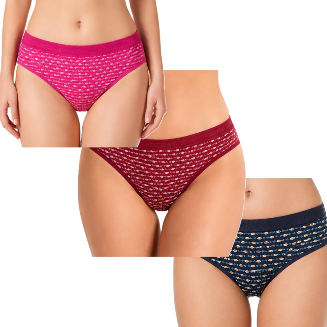 C. Clever Women's Everyday Comfort Printed Panties, Bikini Style, Multicolour, Combo Pack of 3-picture-42