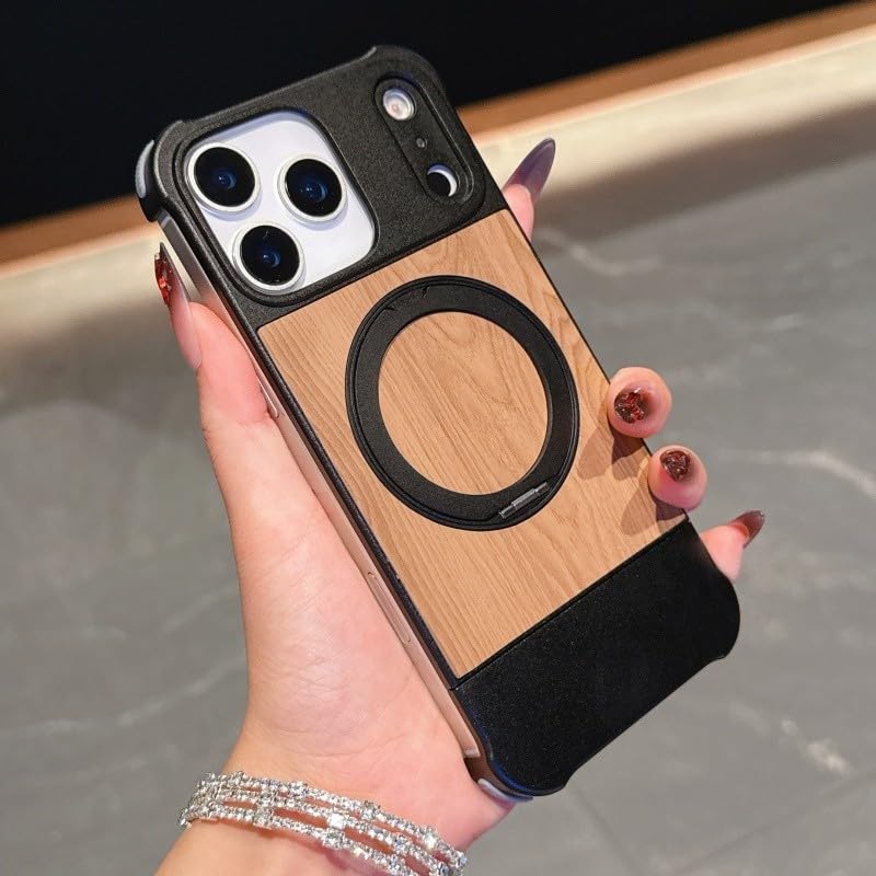 Étui iPhone 15 Pro Max bois magnétique pour le quotidien et le bureau